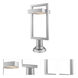 Luttrel LED 23.75 inch Silver Outdoor Pier Mounted Fixture