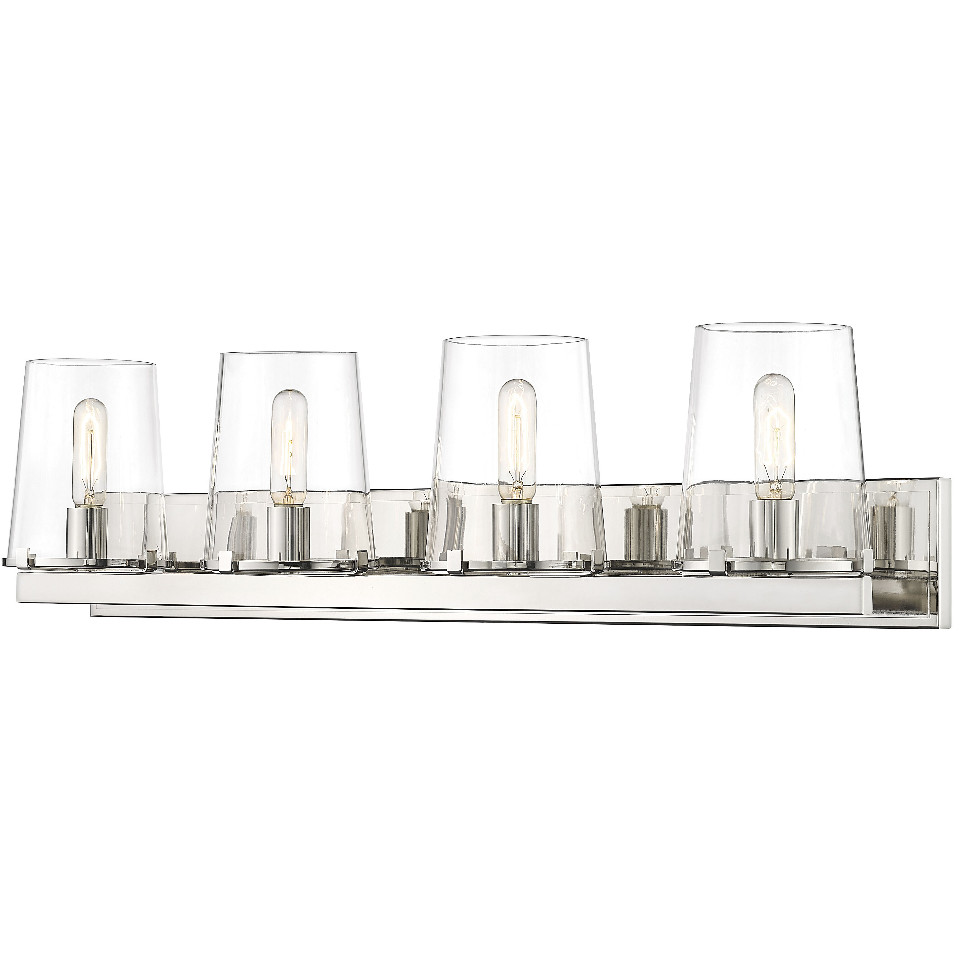 Callista 4 Light 37.5 inch Polished Nickel Vanity Wall Light