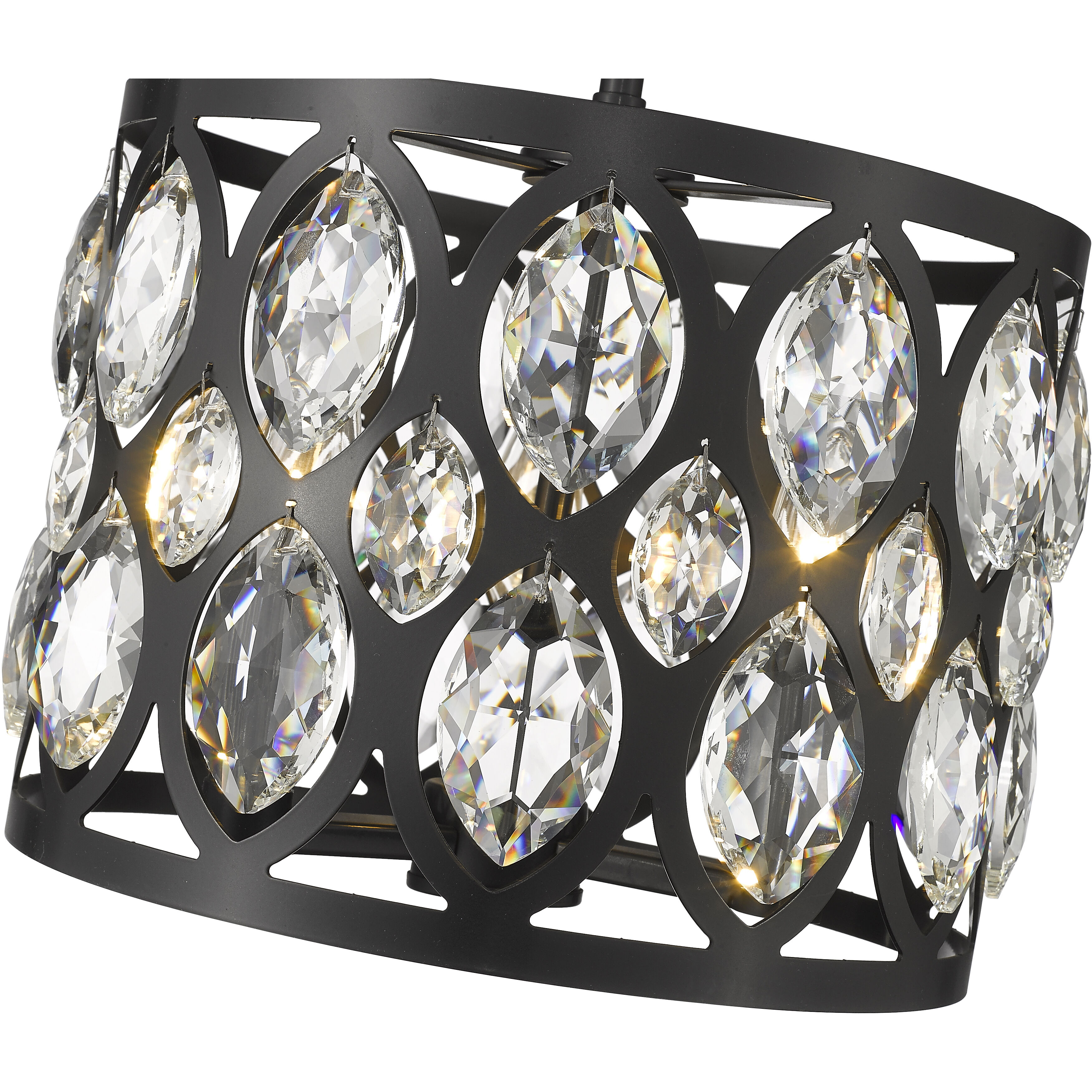 Dealey 3 Light 11.25 inch Matte Black Chandelier Ceiling Light