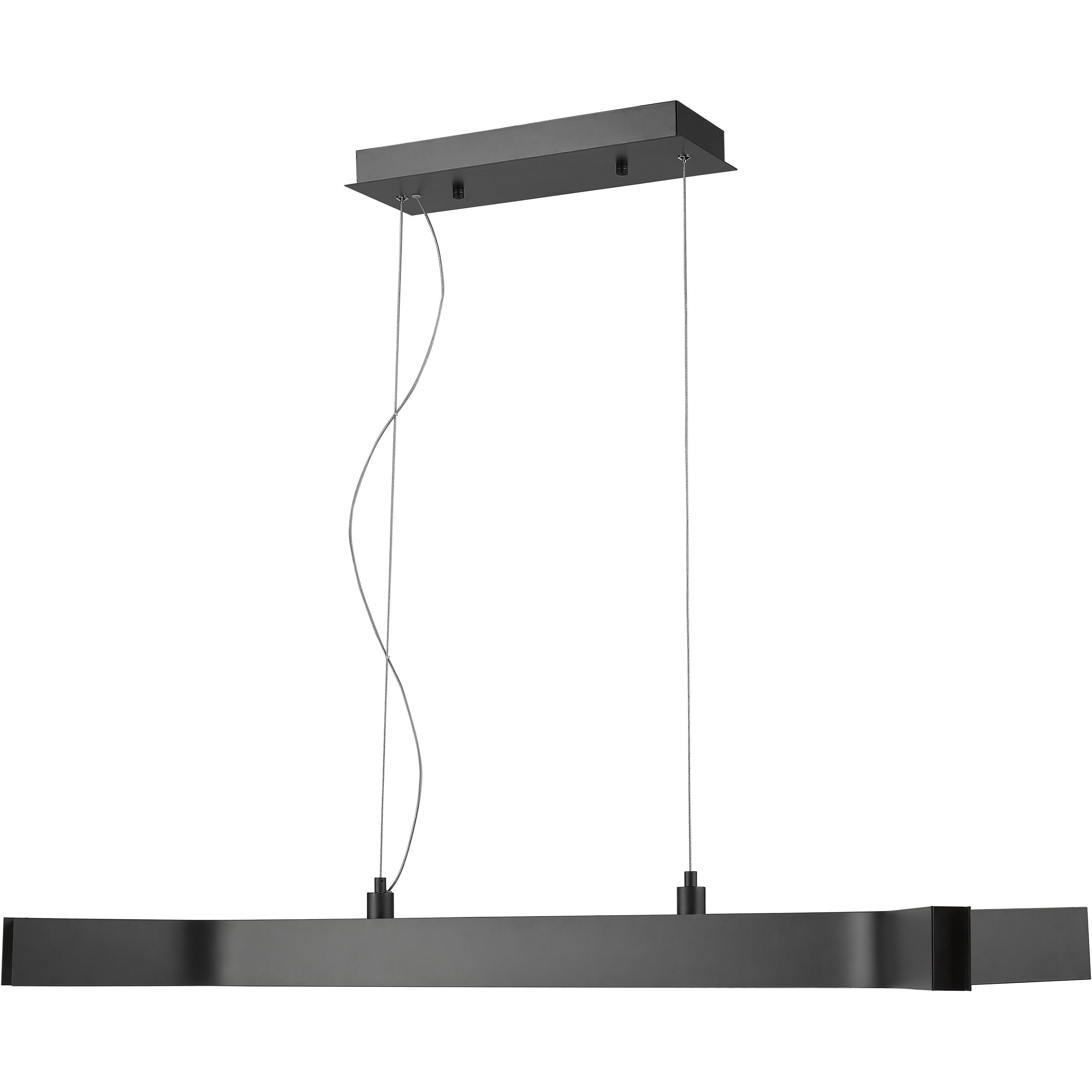 Arcano LED 44 inch Matte Black Linear Chandelier Ceiling Light