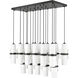 Cayden 17 Light 42 inch Matte Black Linear Chandelier Ceiling Light