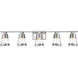 Ethos LED 40 inch Brushed Nickel Vanity Wall Light in Seedy Glass