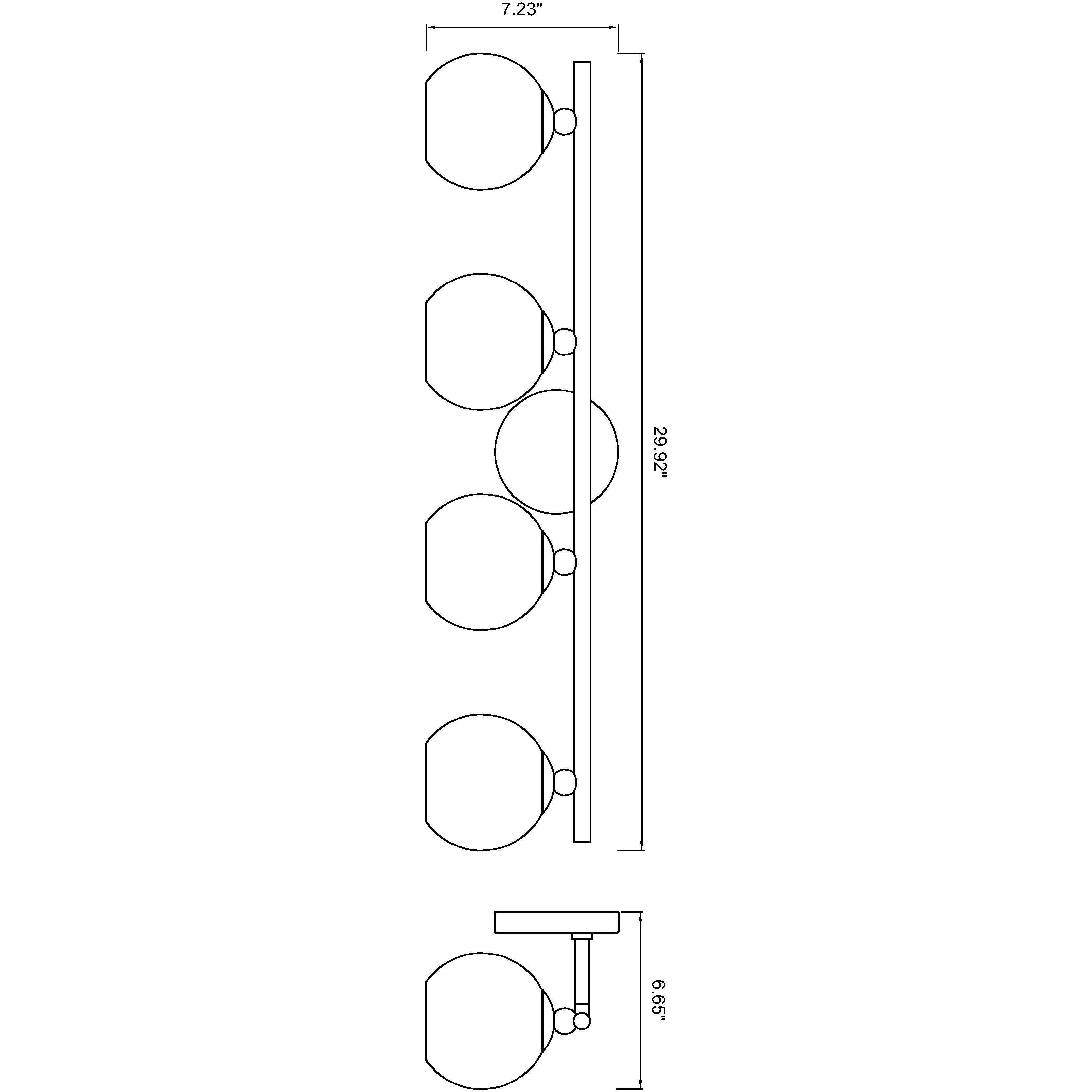 Neoma 4 Light 30 inch Matte Black Vanity Wall Light