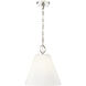 Alaric 1 Light 14 inch Polished Nickel Pendant Ceiling Light