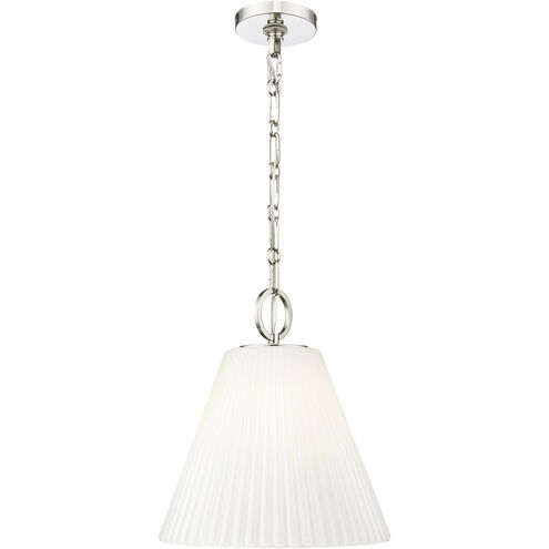 Alaric 1 Light 14 inch Polished Nickel Pendant Ceiling Light
