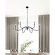 Toussant 6 Light 45 inch Matte Black Chandelier Ceiling Light