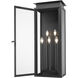 Nova 5 Light 32 inch Black Outdoor Wall Light in Clear Glass