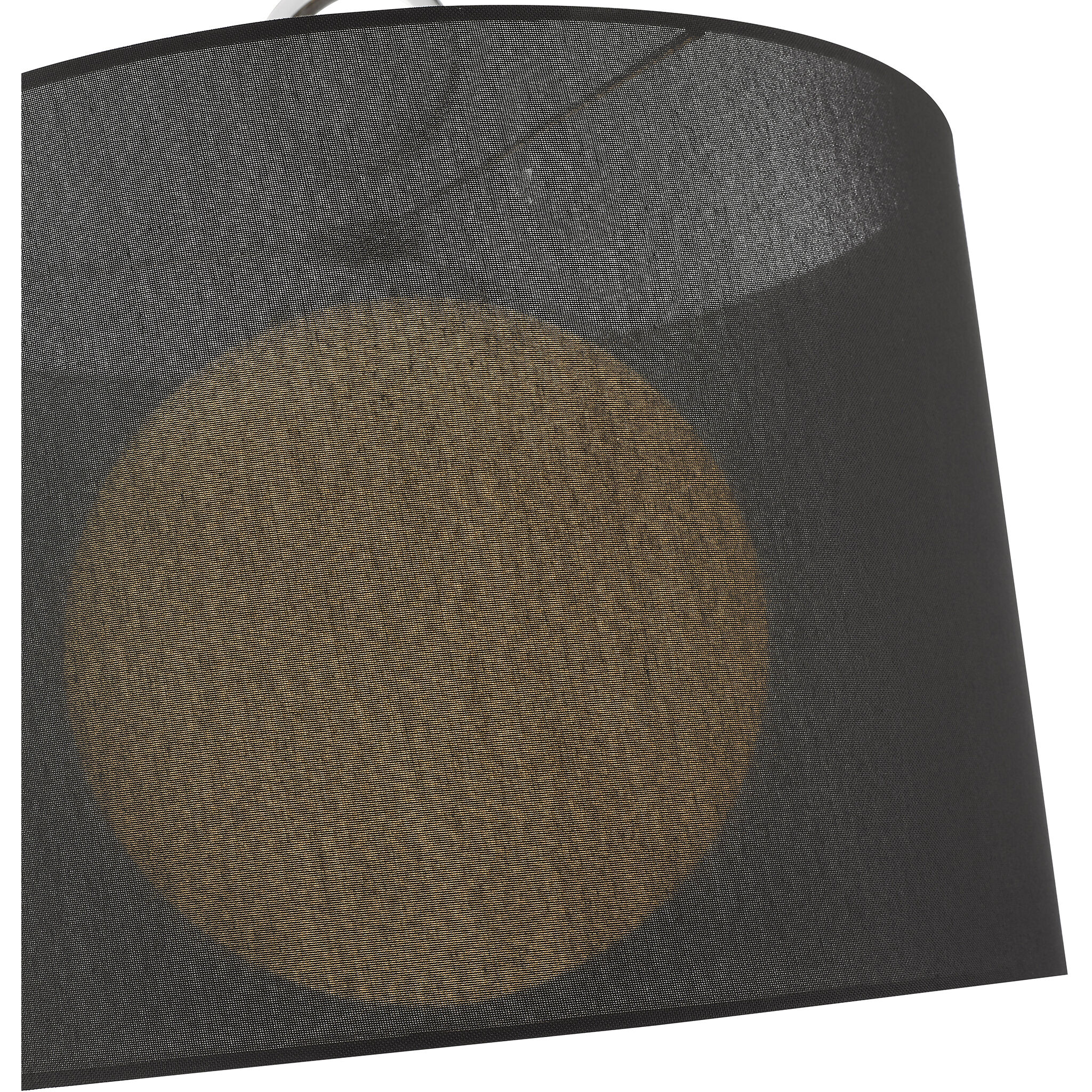 Arosia 1 Light 20 inch Chrome Pendant Ceiling Light in Black Fabric, 9