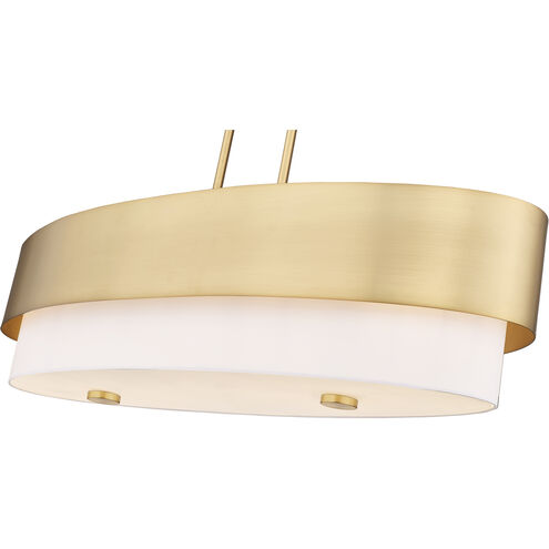 Counterpoint 5 Light 42 inch Modern Gold Linear Chandelier Ceiling Light