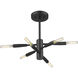 Ascension 6 Light 12.5 inch Matte Black Semi Flush Mount Ceiling Light