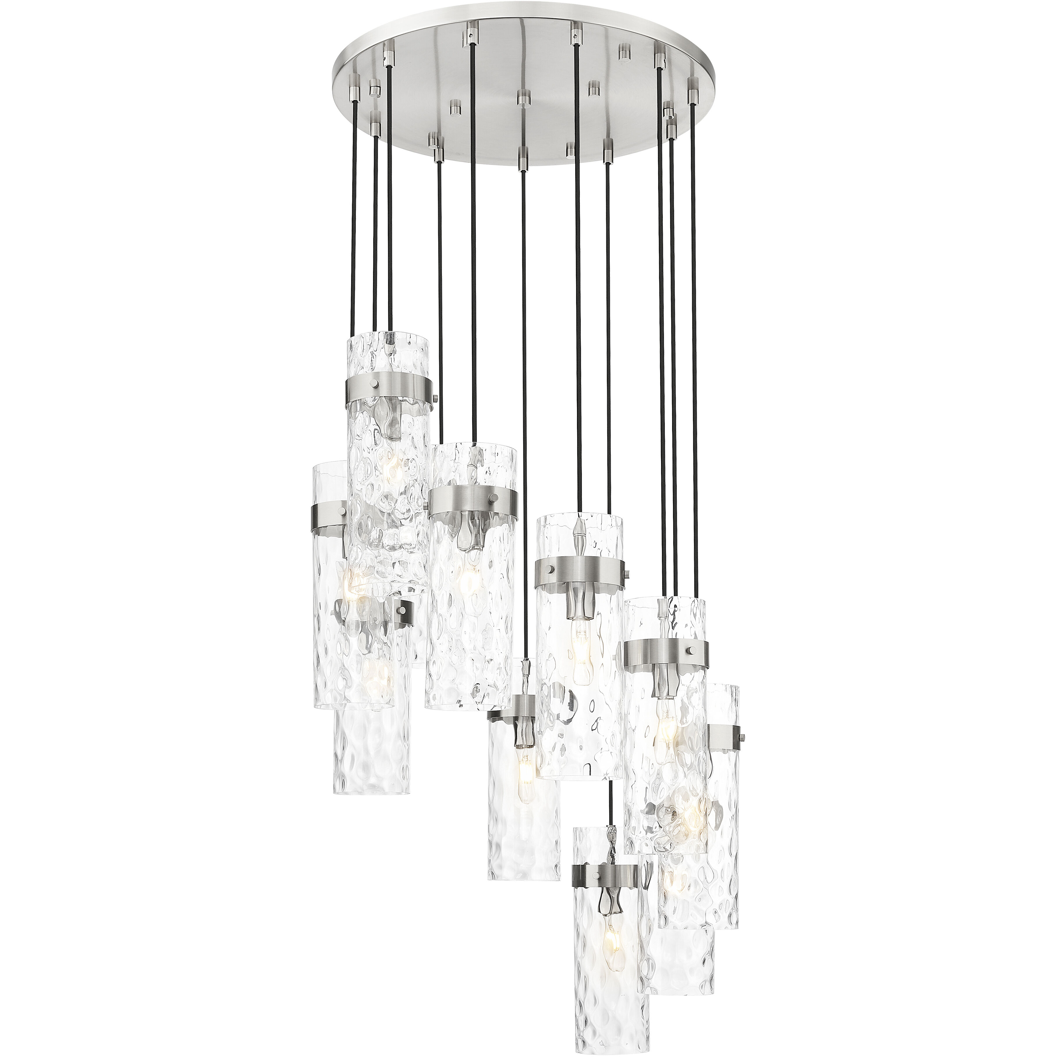 Fontaine 11 Light 26.25 inch Brushed Nickel Chandelier Ceiling Light