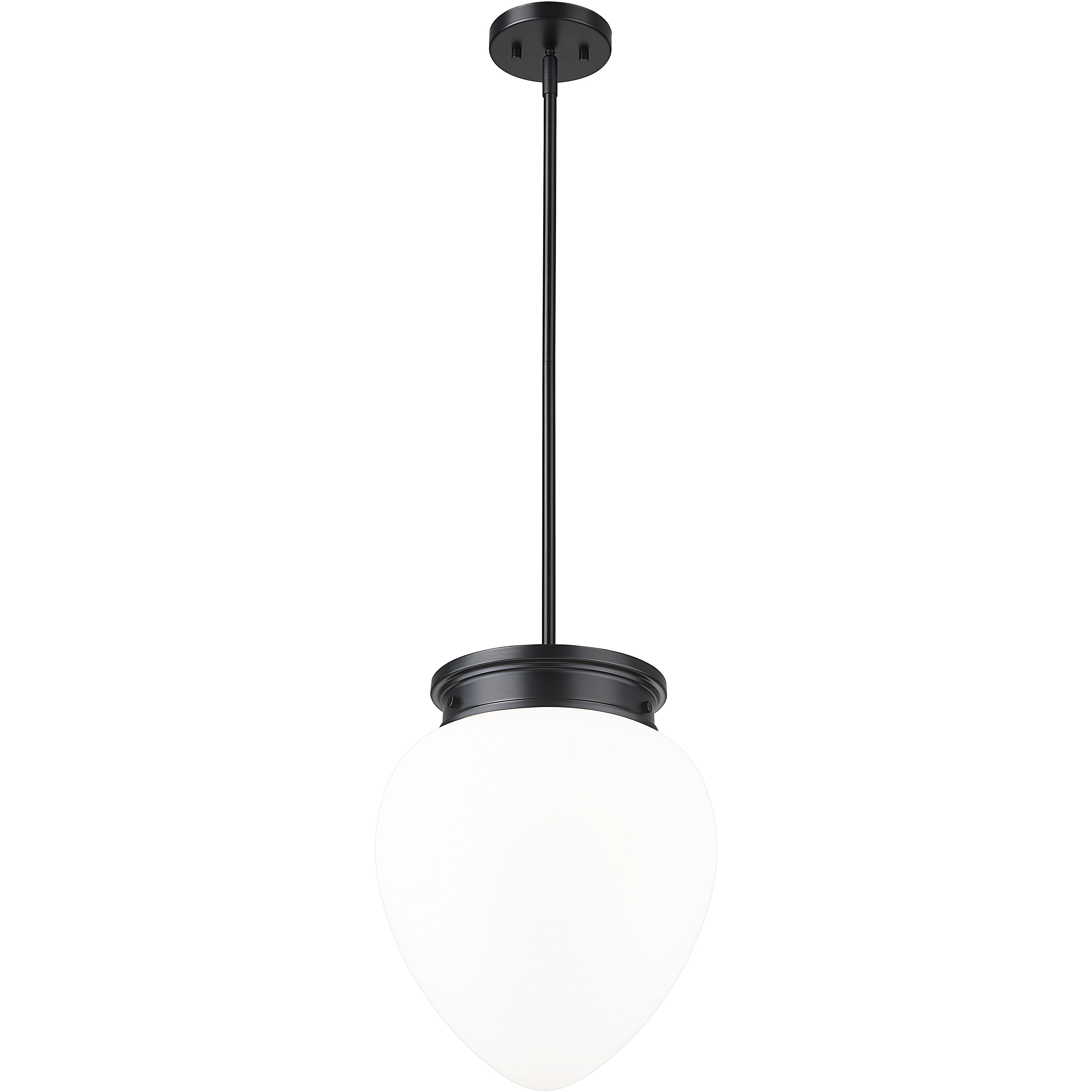 Gideon 1 Light 12.5 inch Matte Black Pendant Ceiling Light