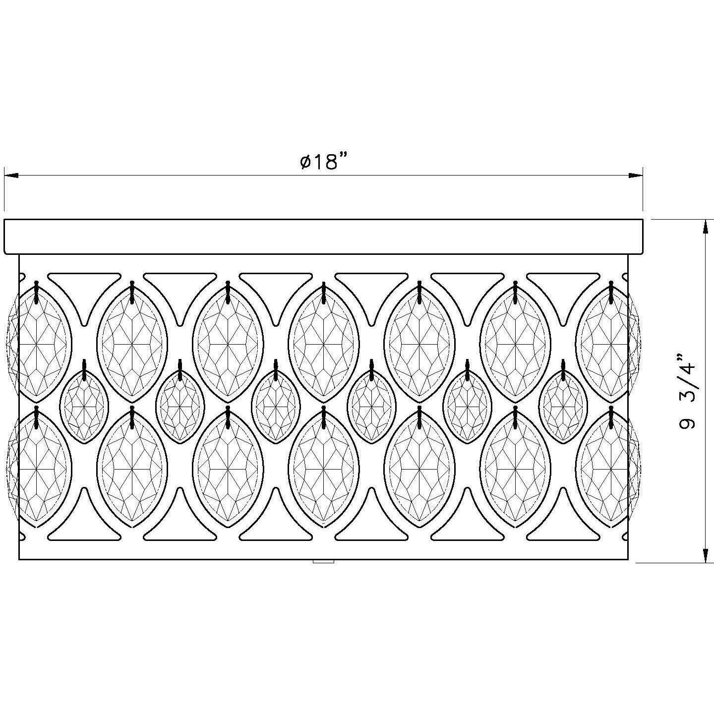 Dealey 5 Light 18 inch Matte Black Flush Mount Ceiling Light