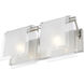 Zephyr 2 Light 15.33 inch Brushed Nickel Vanity Wall Light