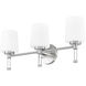 Henri 3 Light 24 inch Brushed Nickel Bathroom Vanity Wall Light