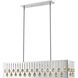 Oberon 7 Light 43 inch Chrome Linear Chandelier Ceiling Light