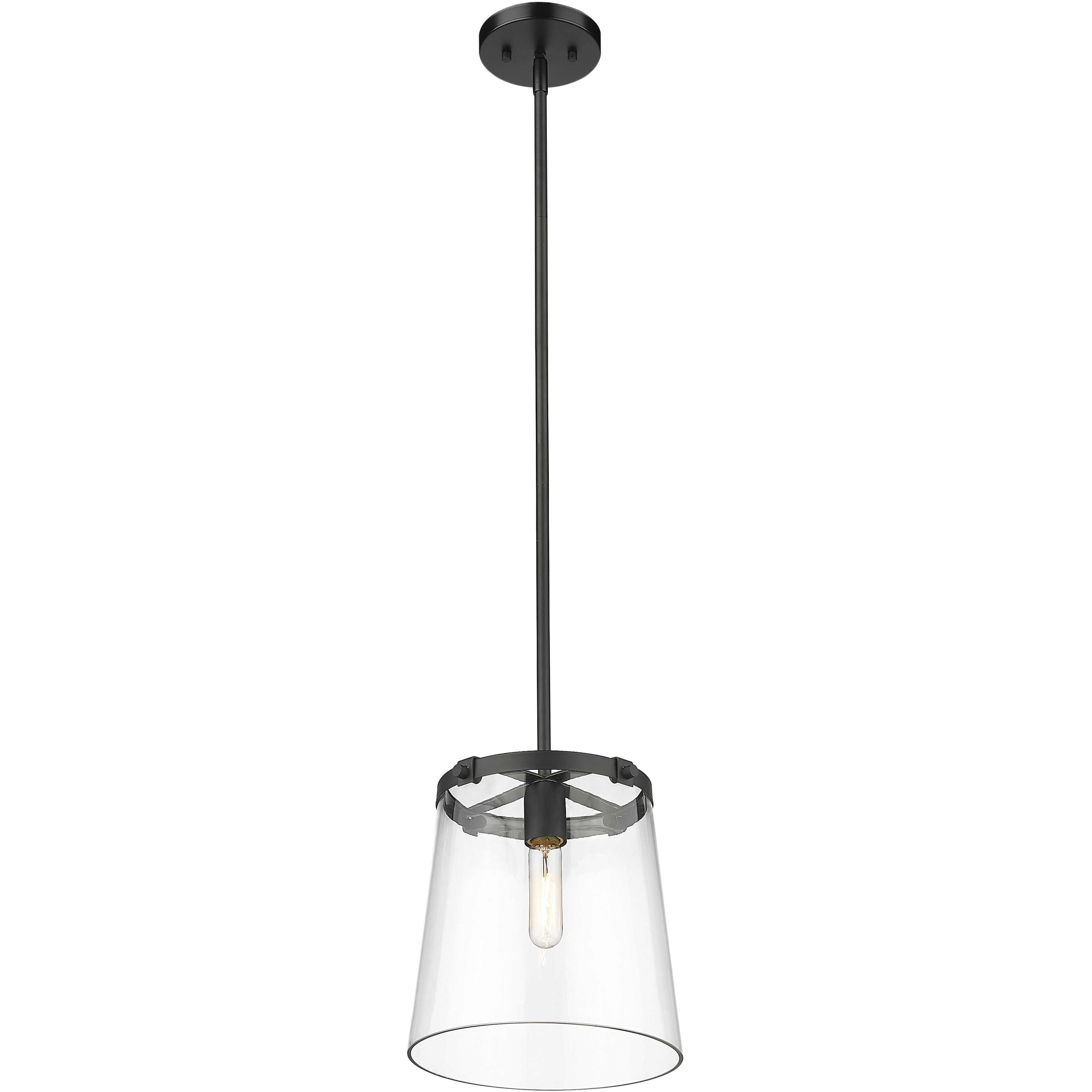 Callista 1 Light 10 inch Matte Black Pendant Ceiling Light