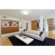 Kawan LED 16 inch Matte White and Modern Gold Flush Mount Ceiling Light