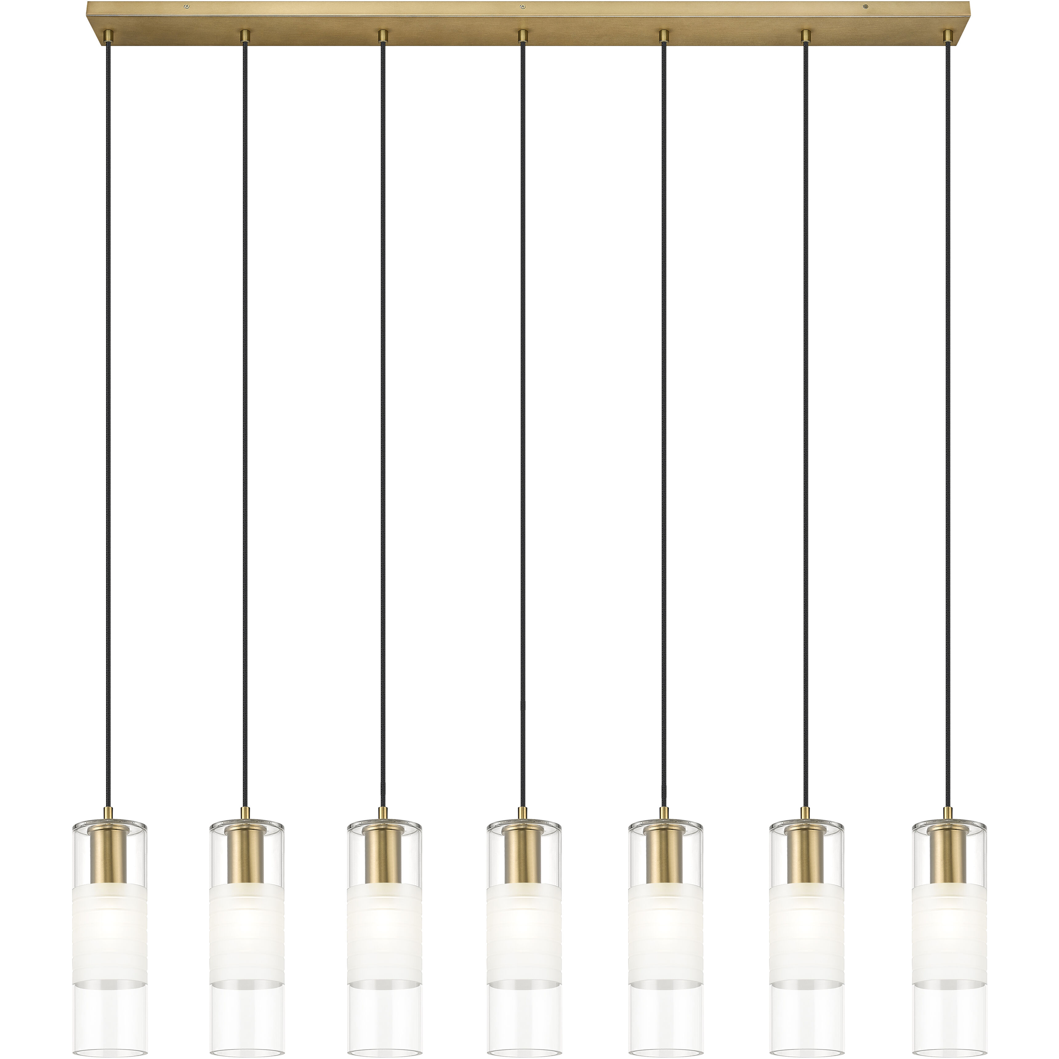 Alton 7 Light 54 inch Modern Gold Linear Chandelier Ceiling Light