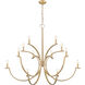 Cordelia 12 Light 48 inch Modern Gold Chandelier Ceiling Light