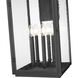 Hartwell 5 Light 28.5 inch Sand Black Outdoor Wall Light