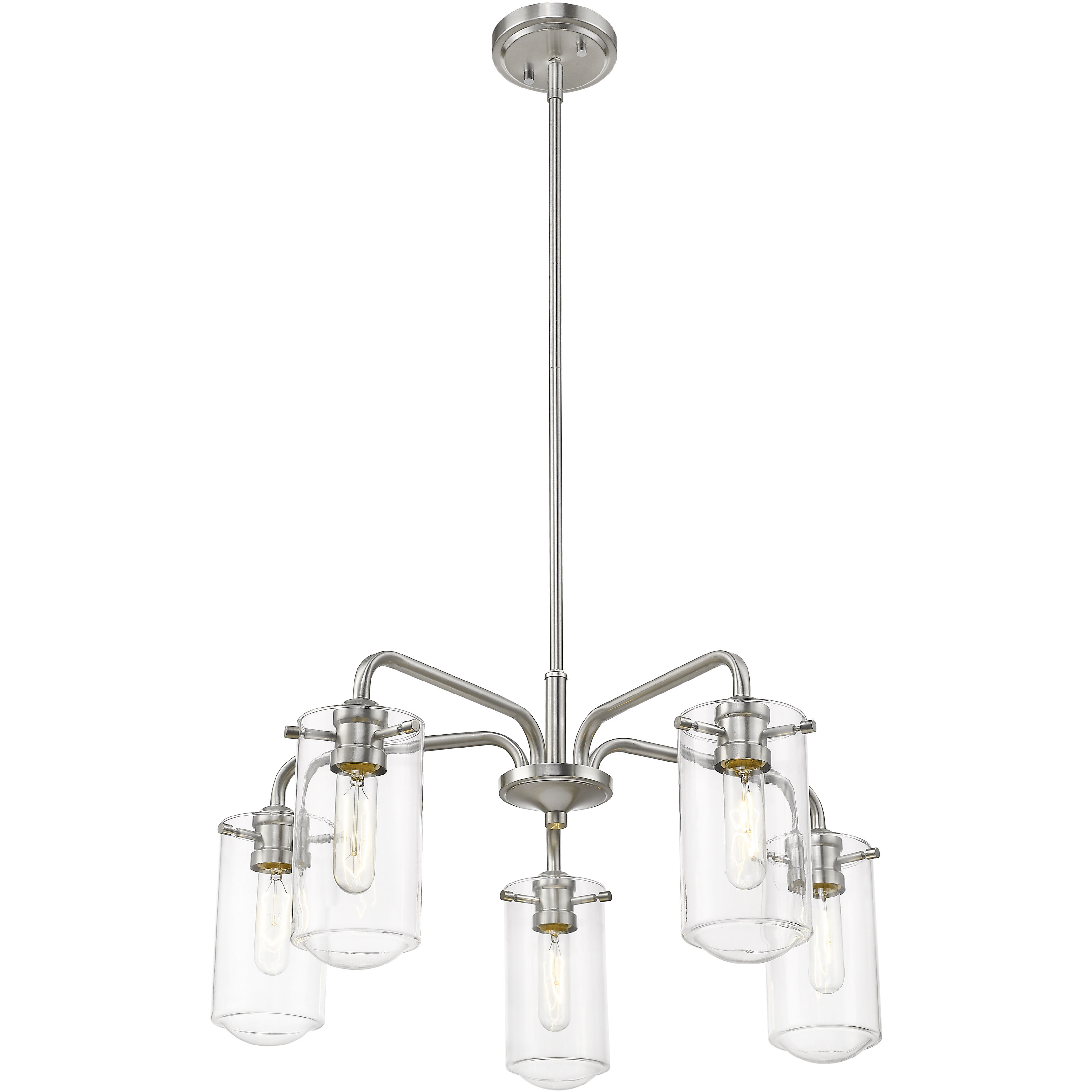 Delaney 5 Light 24 inch Brushed Nickel Chandelier Ceiling Light
