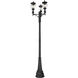 Davina 3 Light 115.25 inch Black Outdoor Post Mounted Fixture in G9