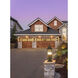 Tiberius 4 Light 27 inch Black Outdoor Pier Mounted Fixture in Clear Seedy Glass