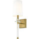 Sophia 1 Light 5.5 inch Rubbed Brass Wall Sconce Wall Light