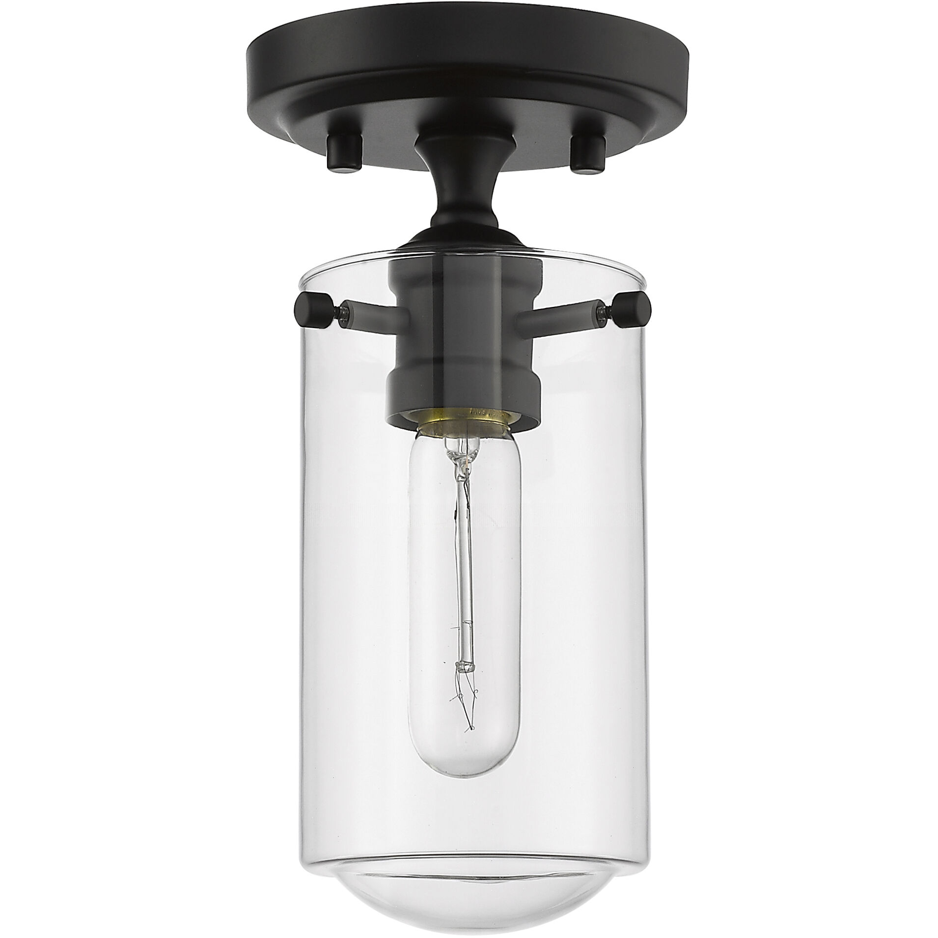 Delaney 1 Light 5 inch Matte Black Flush Mount Ceiling Light