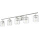 Landon 5 Light 42 inch Brushed Nickel Vanity Wall Light