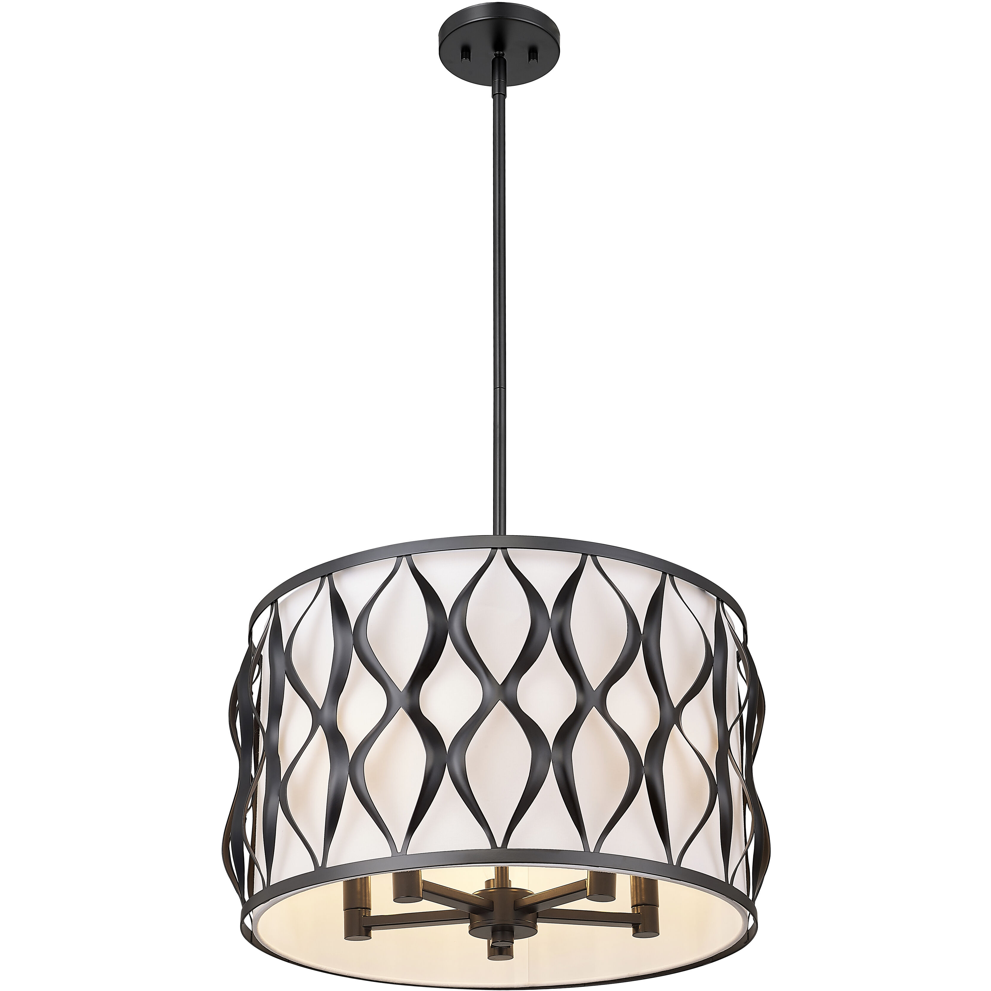 Harden 5 Light 18.25 inch Matte Black Pendant Ceiling Light