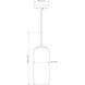 Monty 1 Light 5.25 inch Matte Black Pendant Ceiling Light