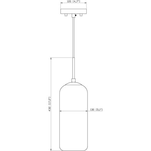 Monty 1 Light 5.25 inch Matte Black Pendant Ceiling Light