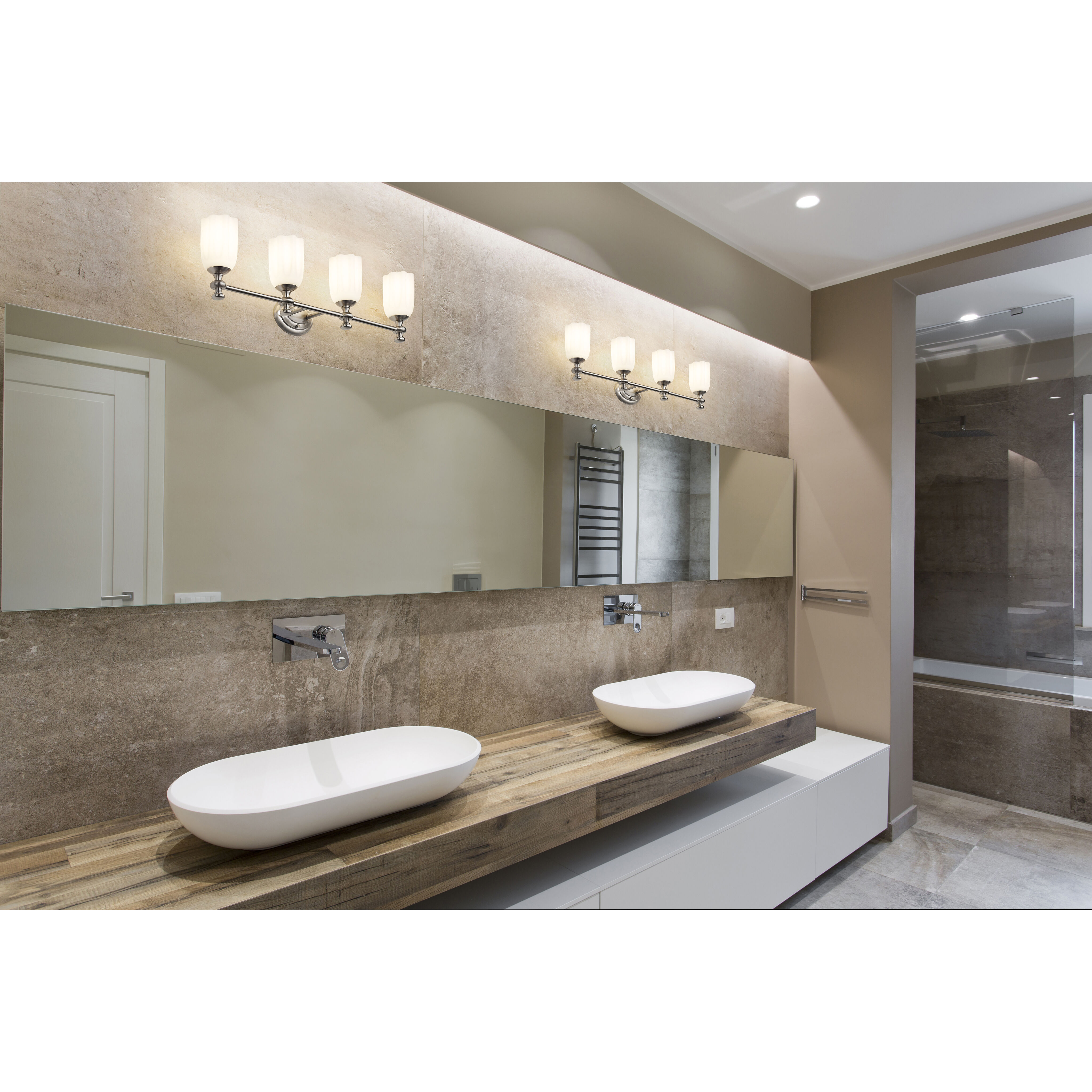 Orion 4 Light 31.25 inch Brushed Nickel Bath Vanity Light Wall Light