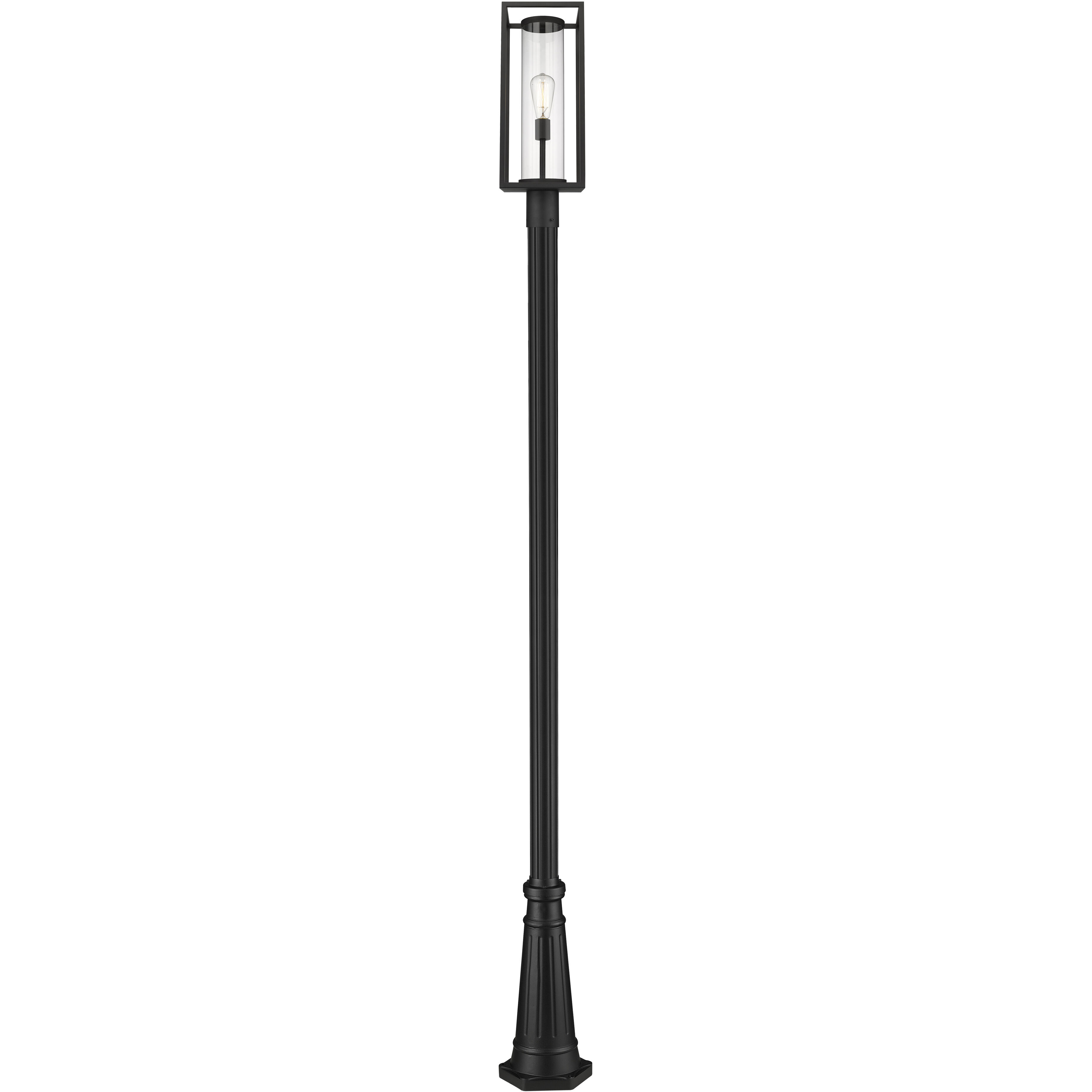 Dunbroch 1 Light 115.75 inch Black Outdoor Post Mounted Fixture