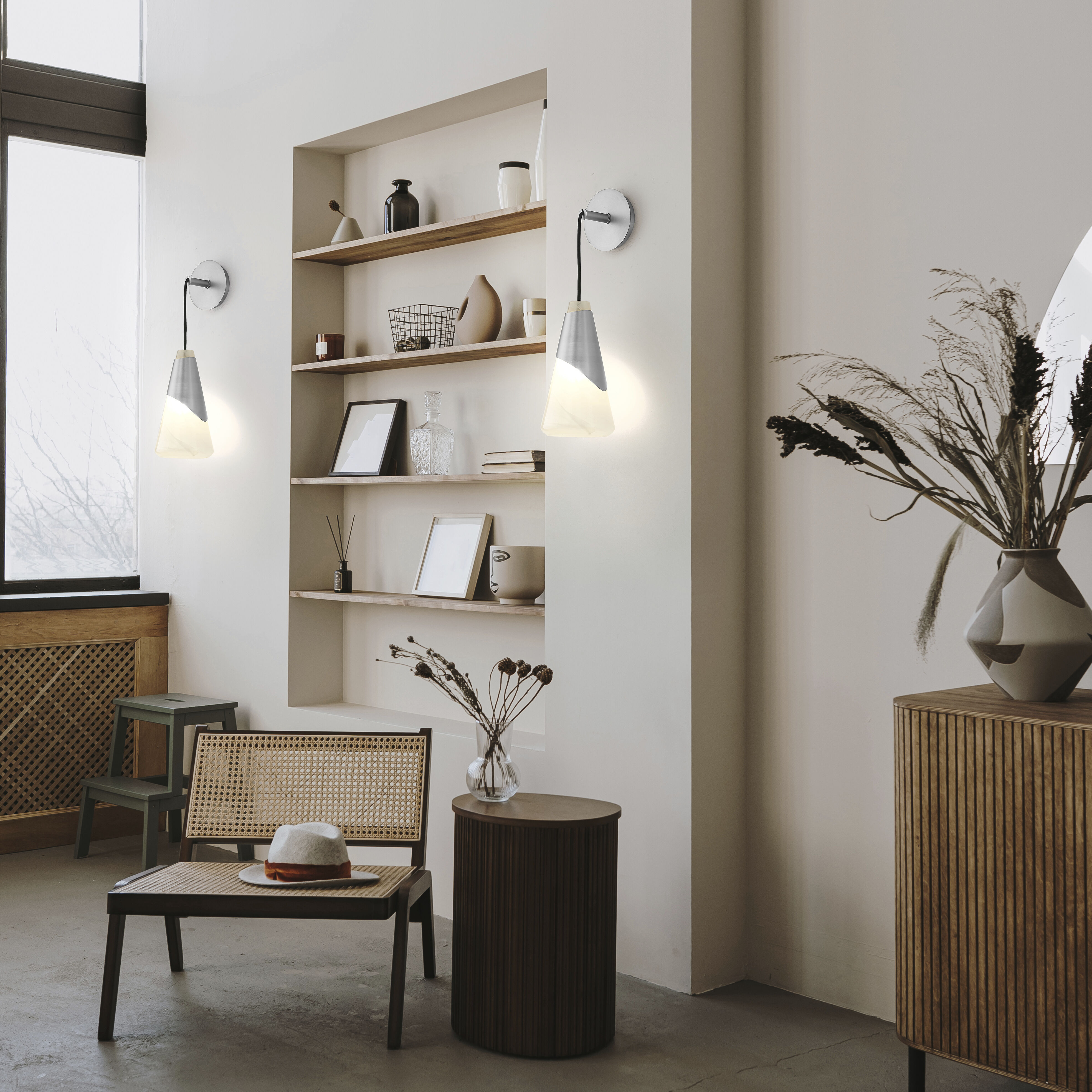 Aimie Wall Sconce Wall Light in Brushed Nickel