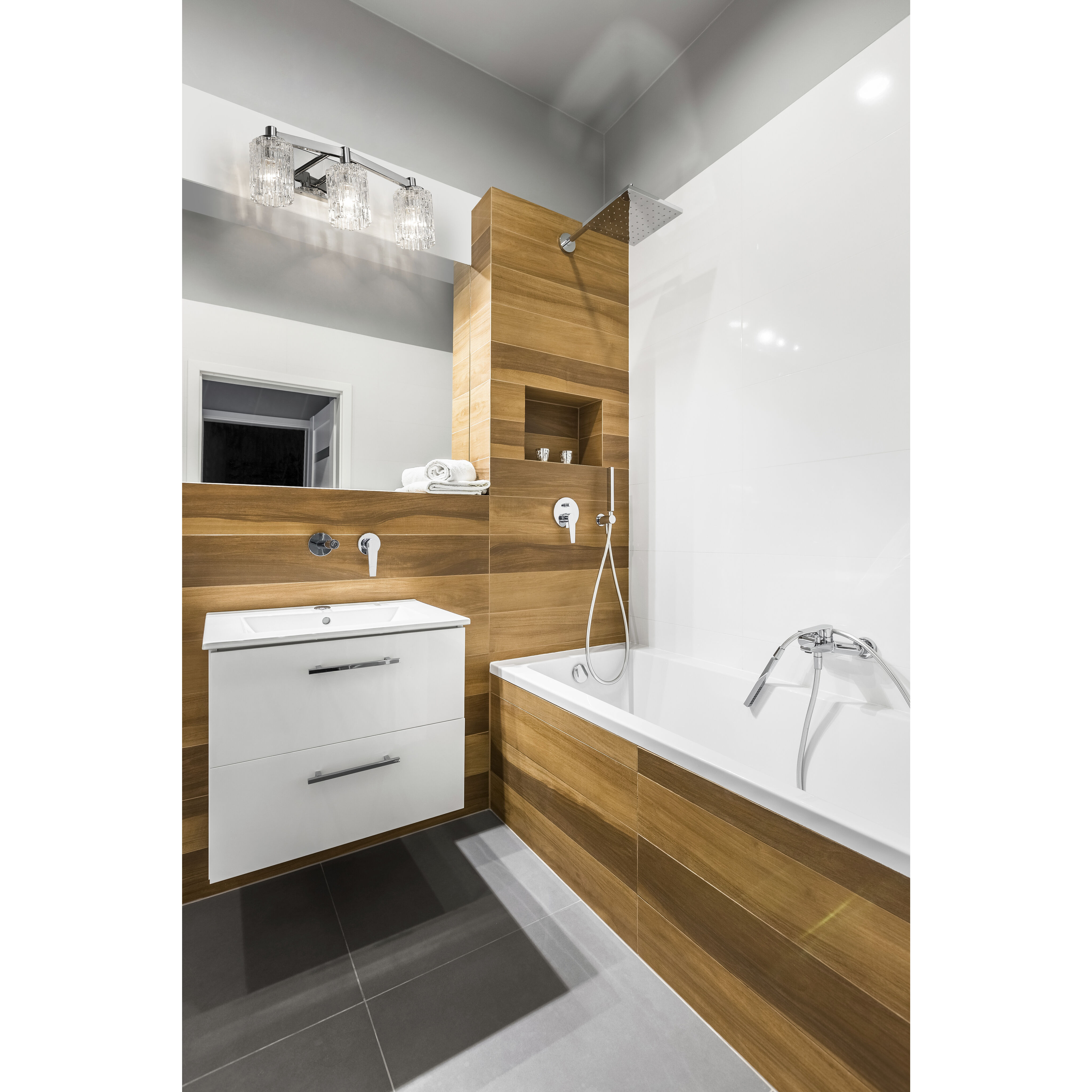 Aubrey 3 Light 22.5 inch Chrome Vanity Wall Light