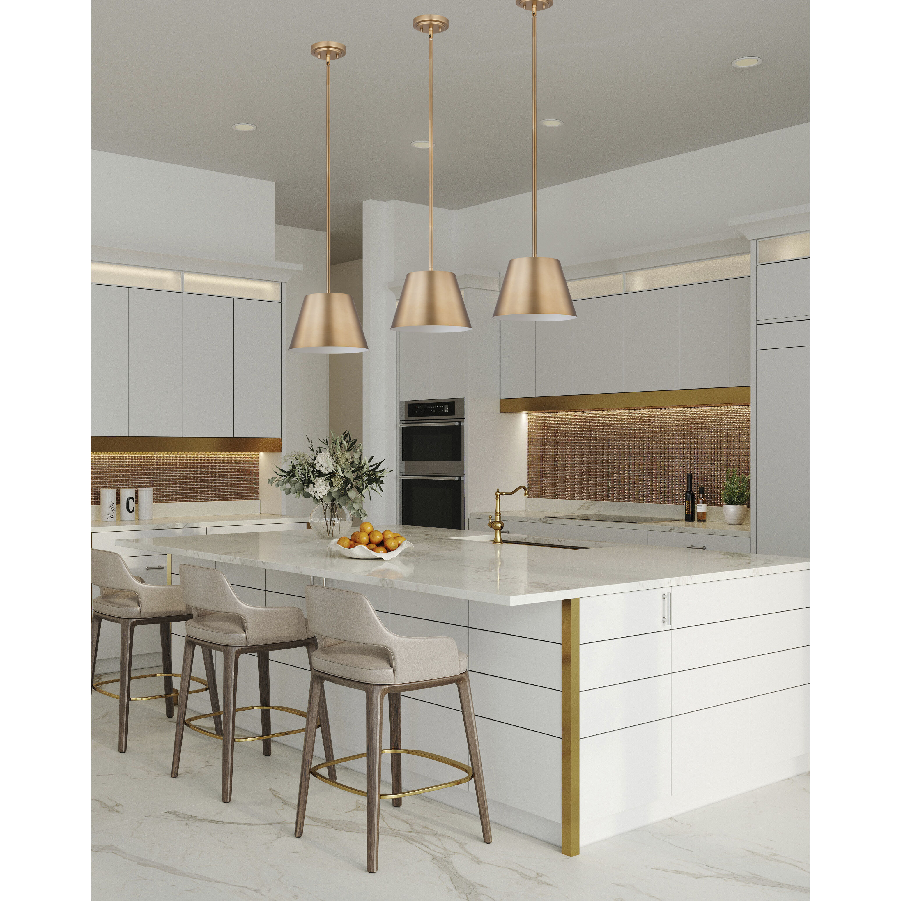 Lilly 1 Light 12 inch Modern Gold Pendant Ceiling Light