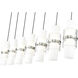 Cayden 7 Light 54 inch Brushed Nickel Linear Chandelier Ceiling Light