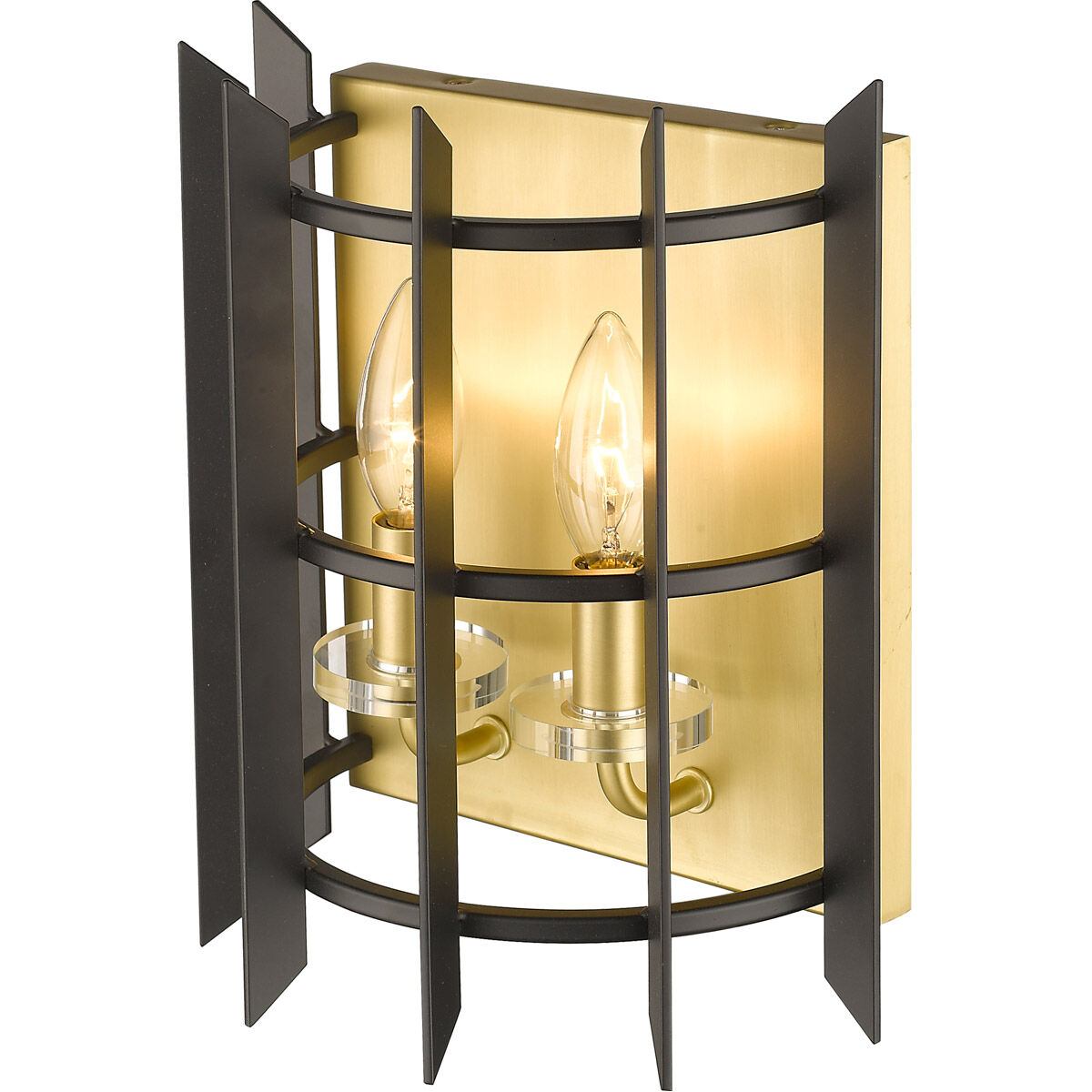 Haake 2 Light 9.12 inch Satin Brass Wall Sconce Wall Light