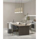 Stari Linear Chandelier Ceiling Light in Modern Gold