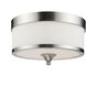 Cosmopolitan 3 Light 13 inch Brushed Nickel Flush Mount Ceiling Light