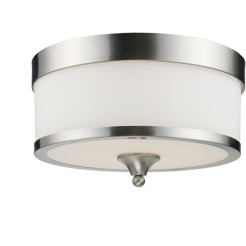 Cosmopolitan 3 Light 13 inch Brushed Nickel Flush Mount Ceiling Light