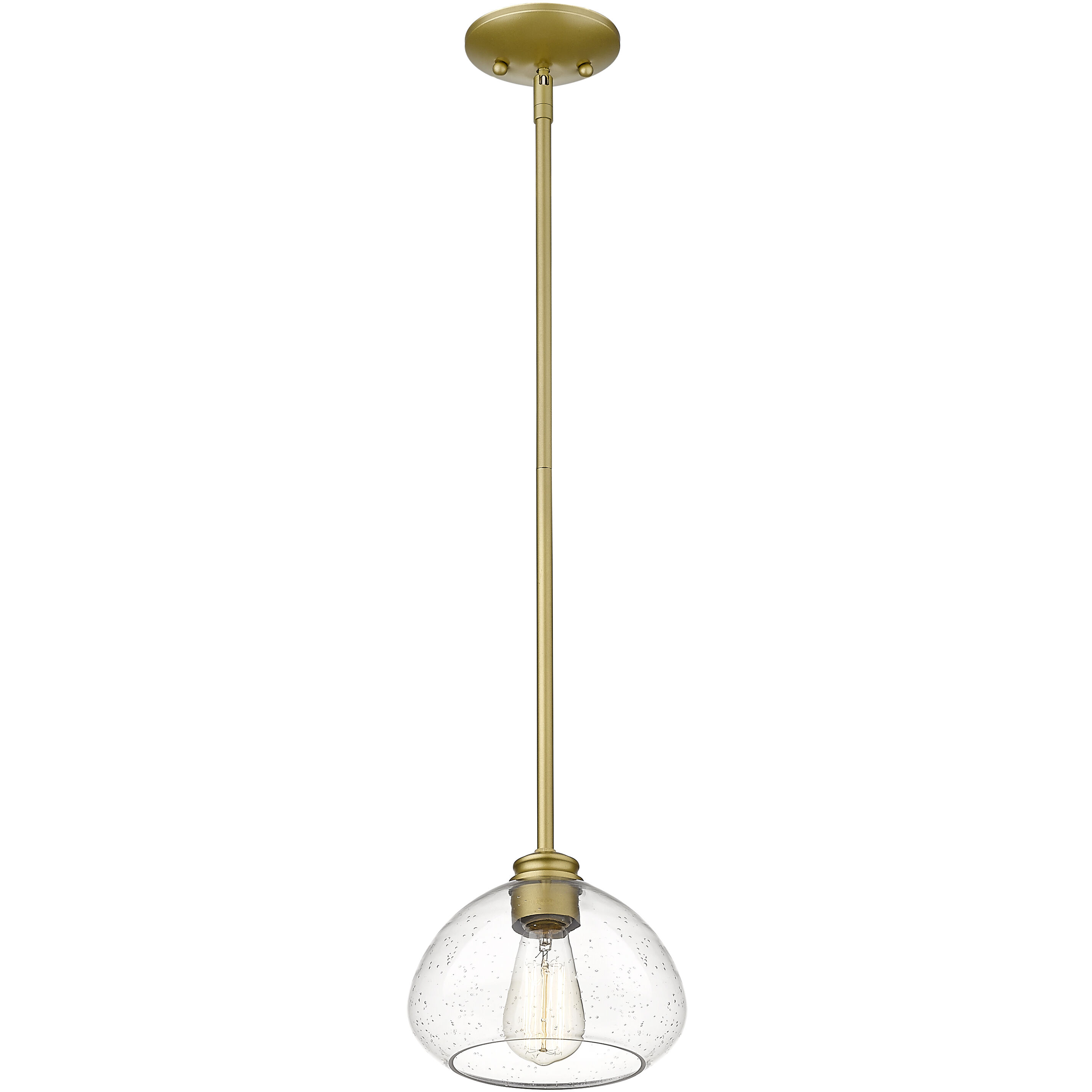 Amon 1 Light 8 inch Satin Gold Pendant Ceiling Light