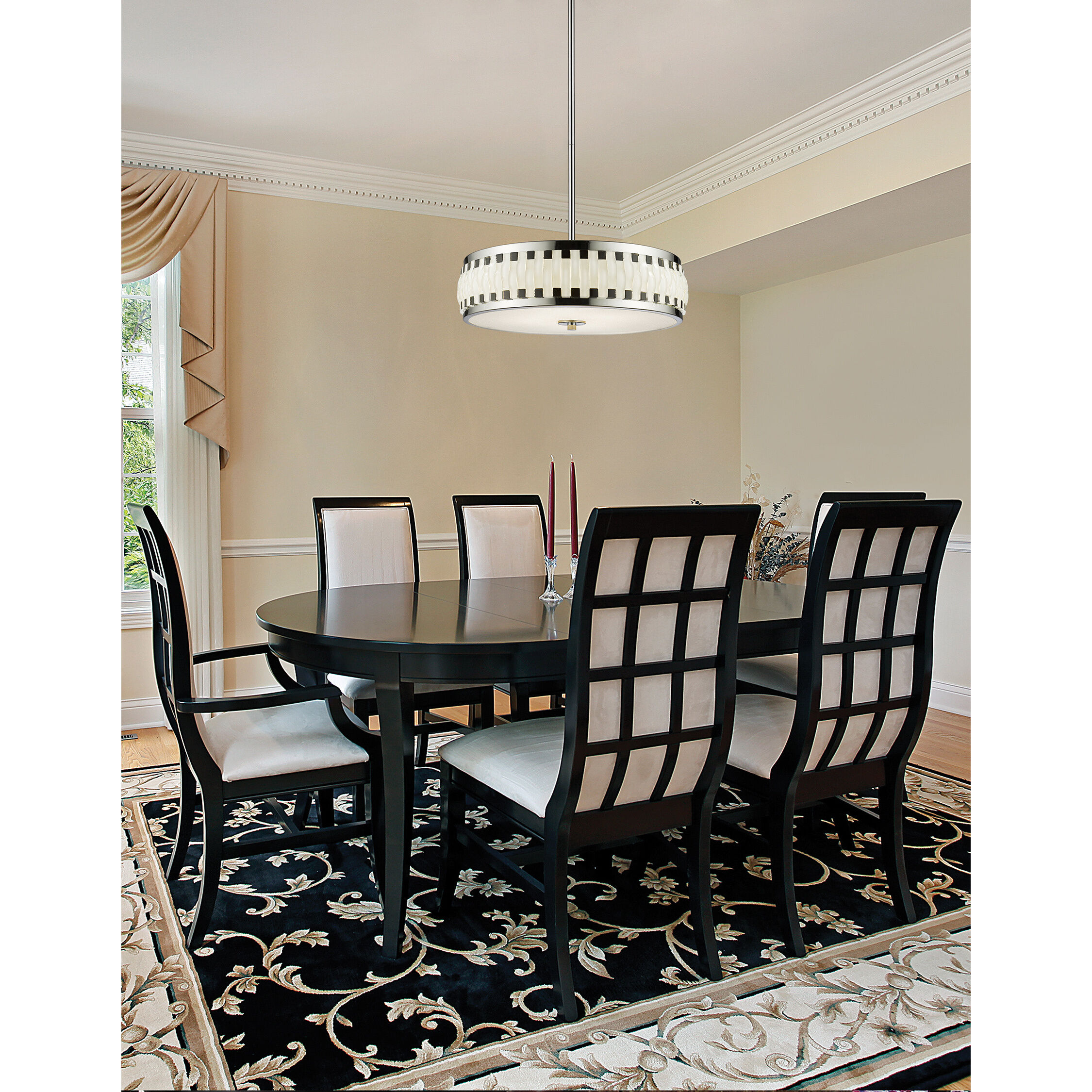 Sevier LED 16 inch Chrome Pendant Ceiling Light