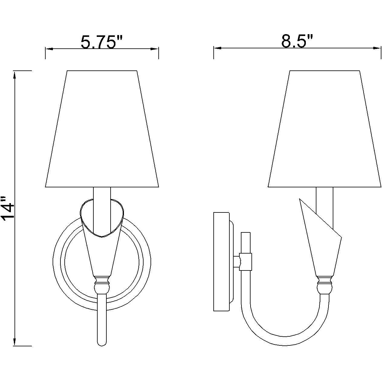 Claudelle Wall Sconce Wall Light in Matte Black