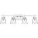 Lauren 4 Light 30.5 inch Chrome Vanity Wall Light