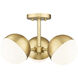 Realm Sphere 3 Light 17.25 inch Semi-Flush Mount
