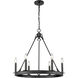 Barclay 6 Light 25 inch Matte Black Chandelier Ceiling Light